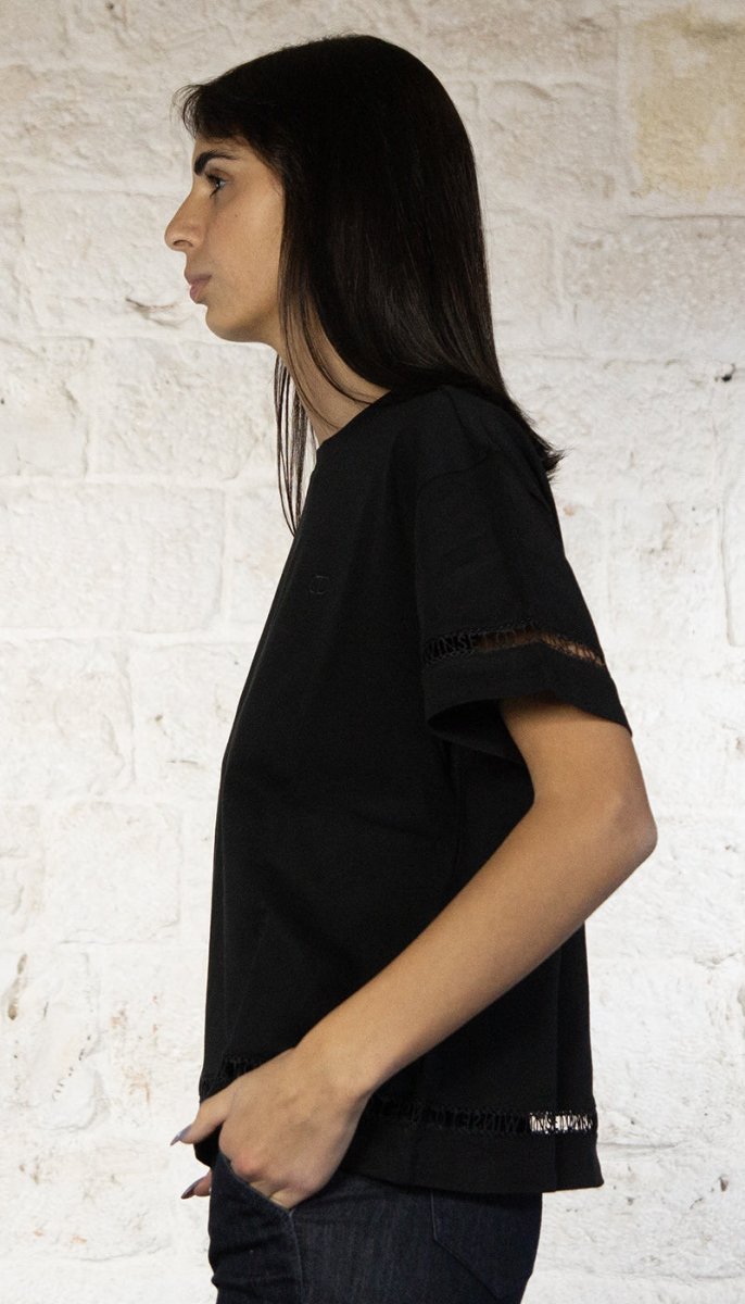 Twinset Milano T-shirt regular con logo ricamato T-Shirt e top - Boutique Luisa Trendy