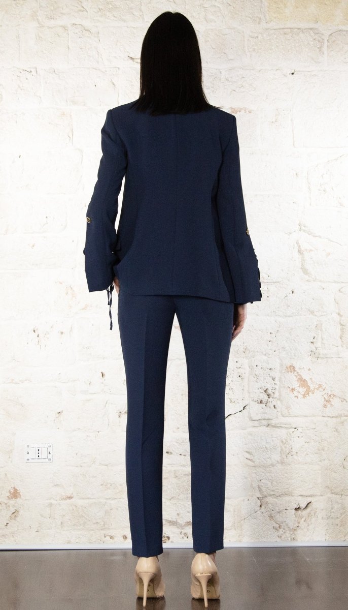 Twinset Milano Tailleur blu in tessuto Capispalla Donna - Boutique Luisa Trendy