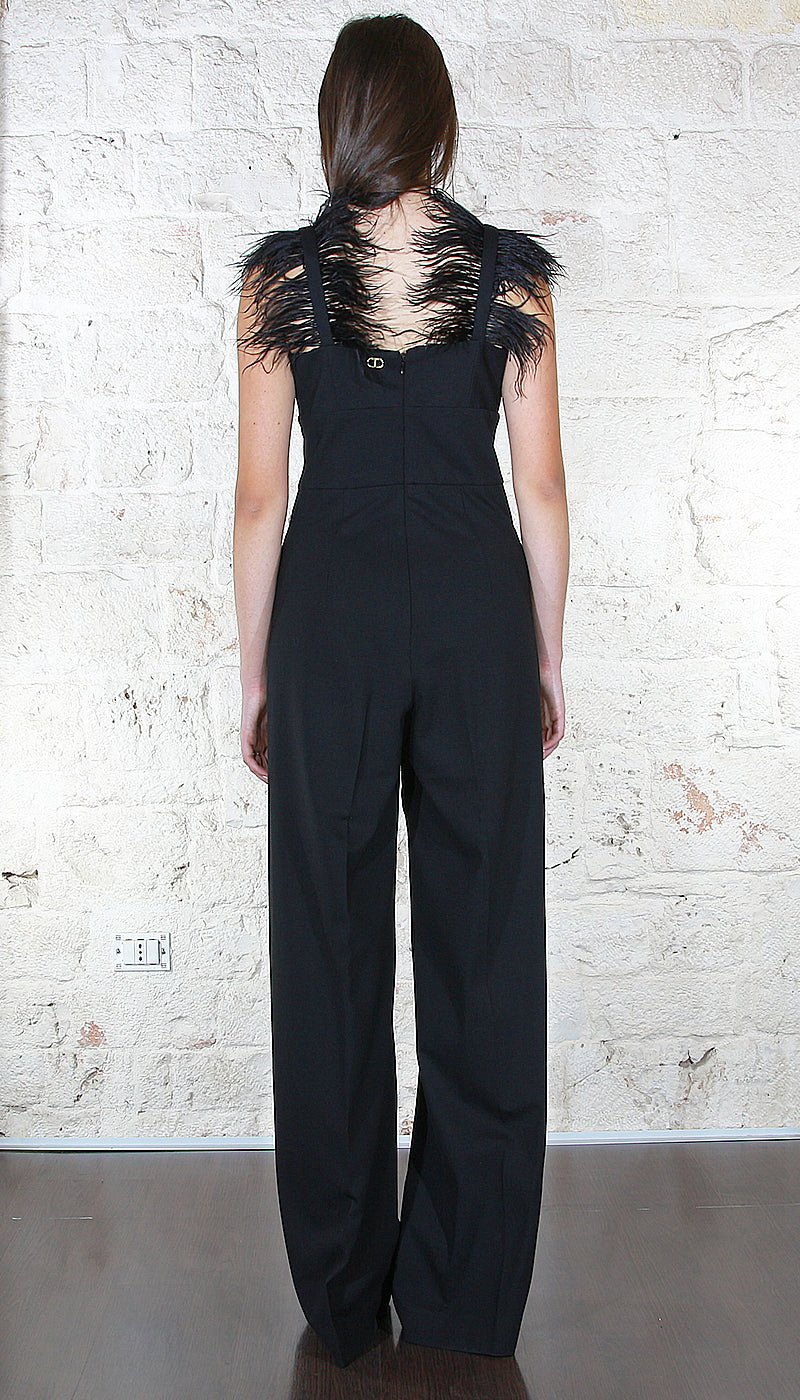Twinset Milano Tuta lunga con piume Vestiti - Boutique Luisa Trendy