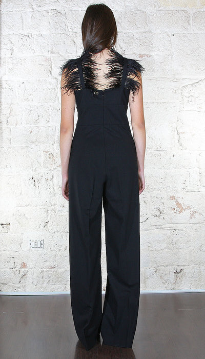 Twinset Milano Tuta lunga con piume Vestiti - Boutique Luisa Trendy