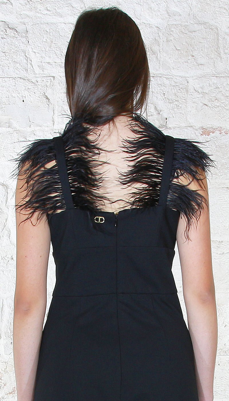 Twinset Milano Tuta lunga con piume Vestiti - Boutique Luisa Trendy