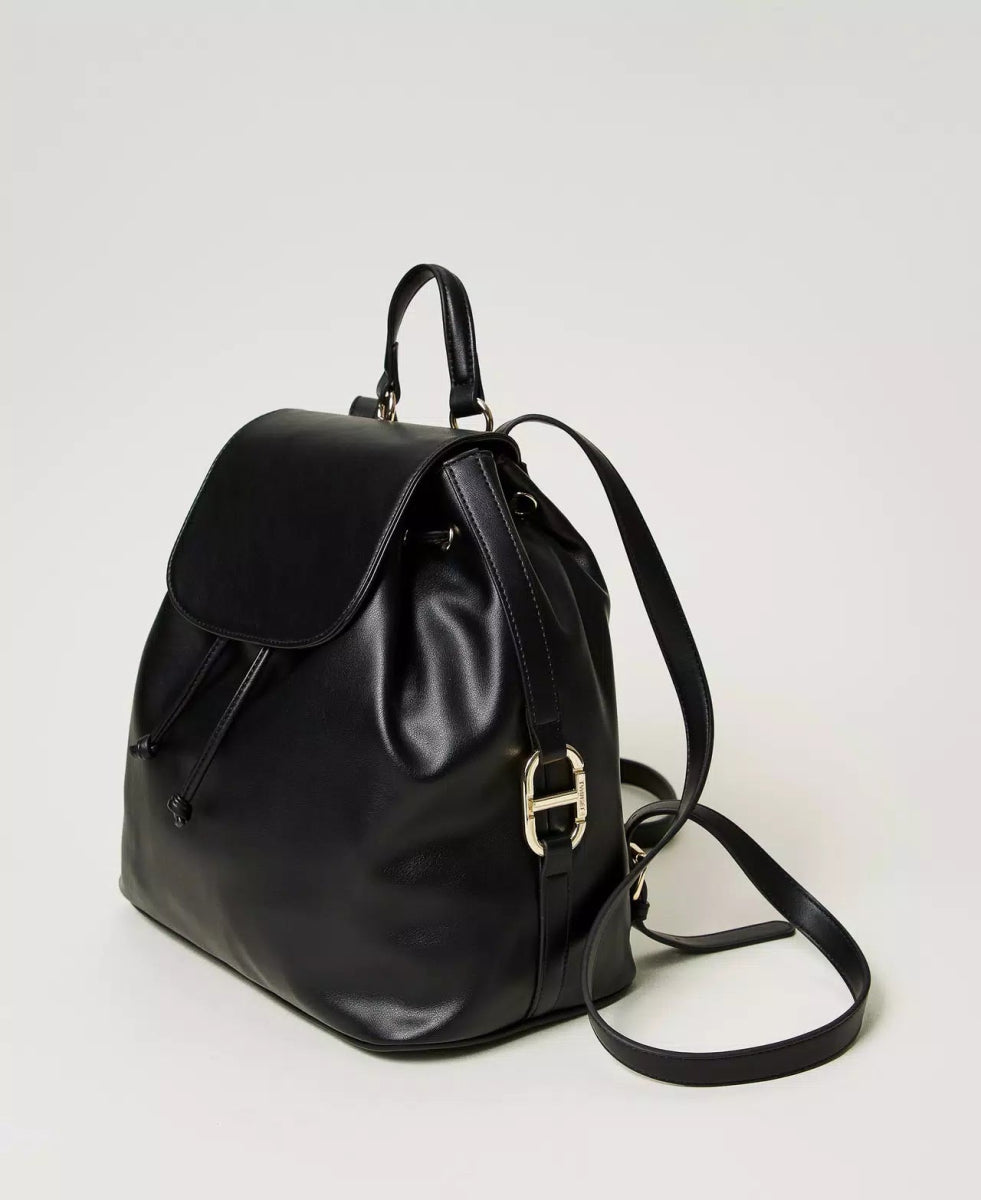 Twinset Milano Zaino con fibbia Oval T Cuoio Zaino e portafoglio - Boutique Luisa Trendy