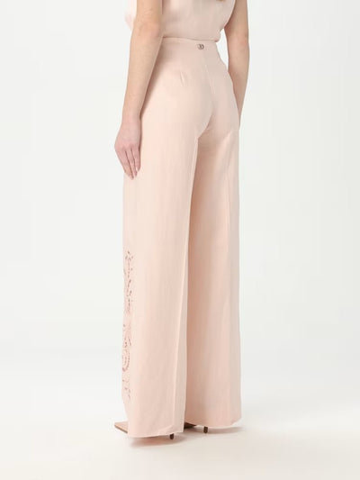 Twinset Pantalone in misto lino con ricami Pantalone Donna - Boutique Luisa Trendy