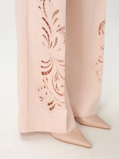 Twinset Pantalone in misto lino con ricami Pantalone Donna - Boutique Luisa Trendy