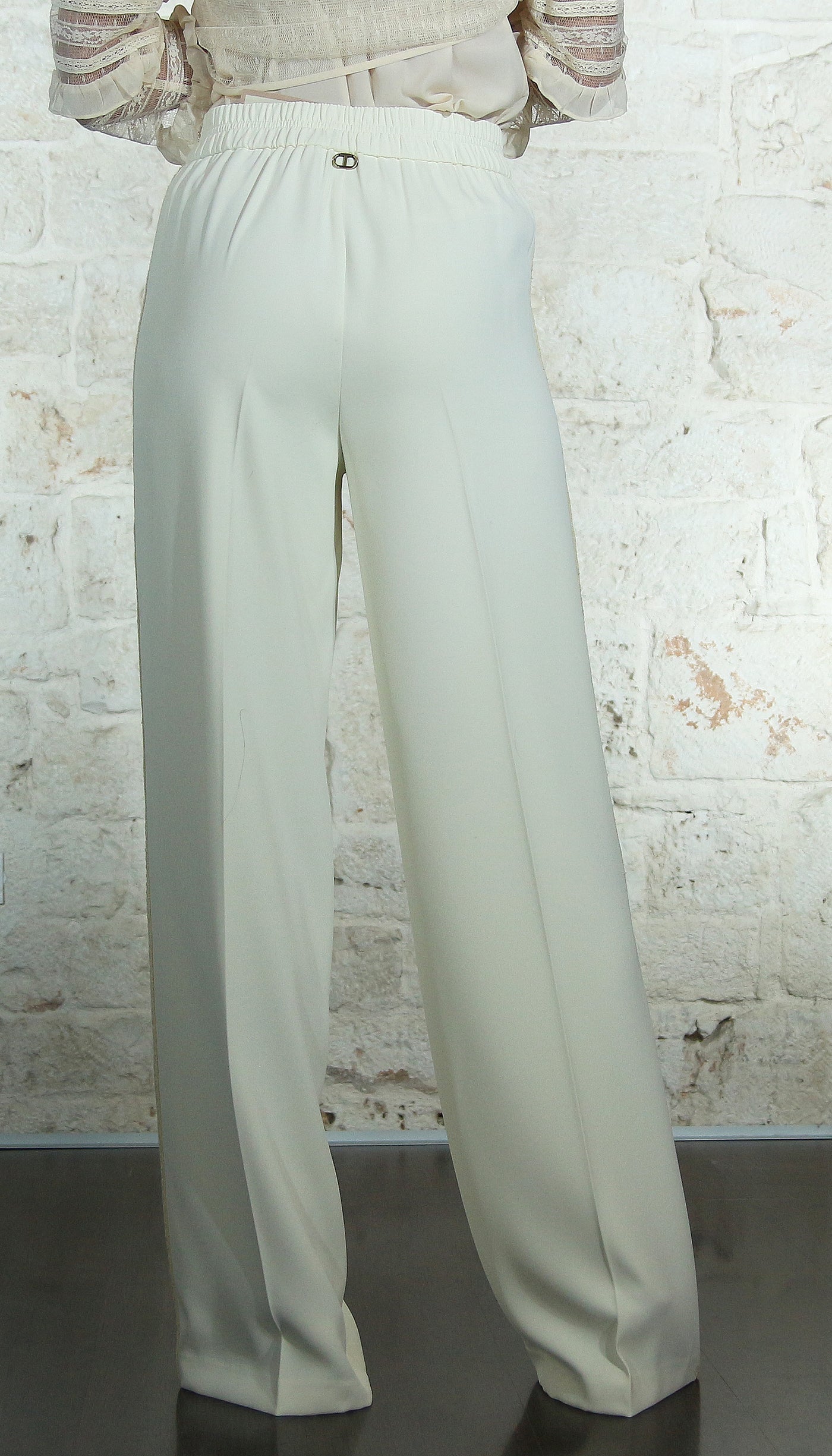 Twinset Milano Pantalone palazzo con banda. 241TP2241