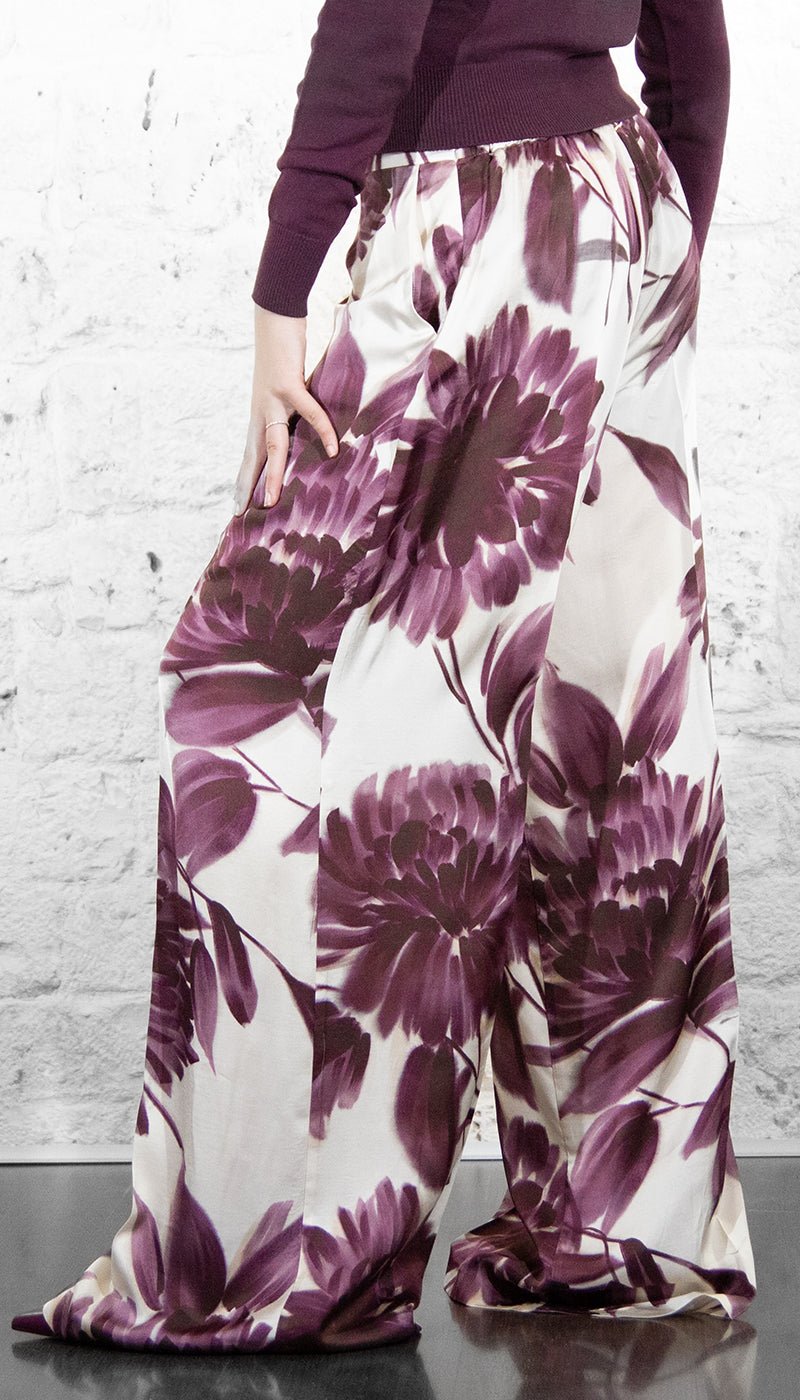 Twinset Pantaloni ampi con stampa a fiori Pantalone Donna - Boutique Luisa Trendy