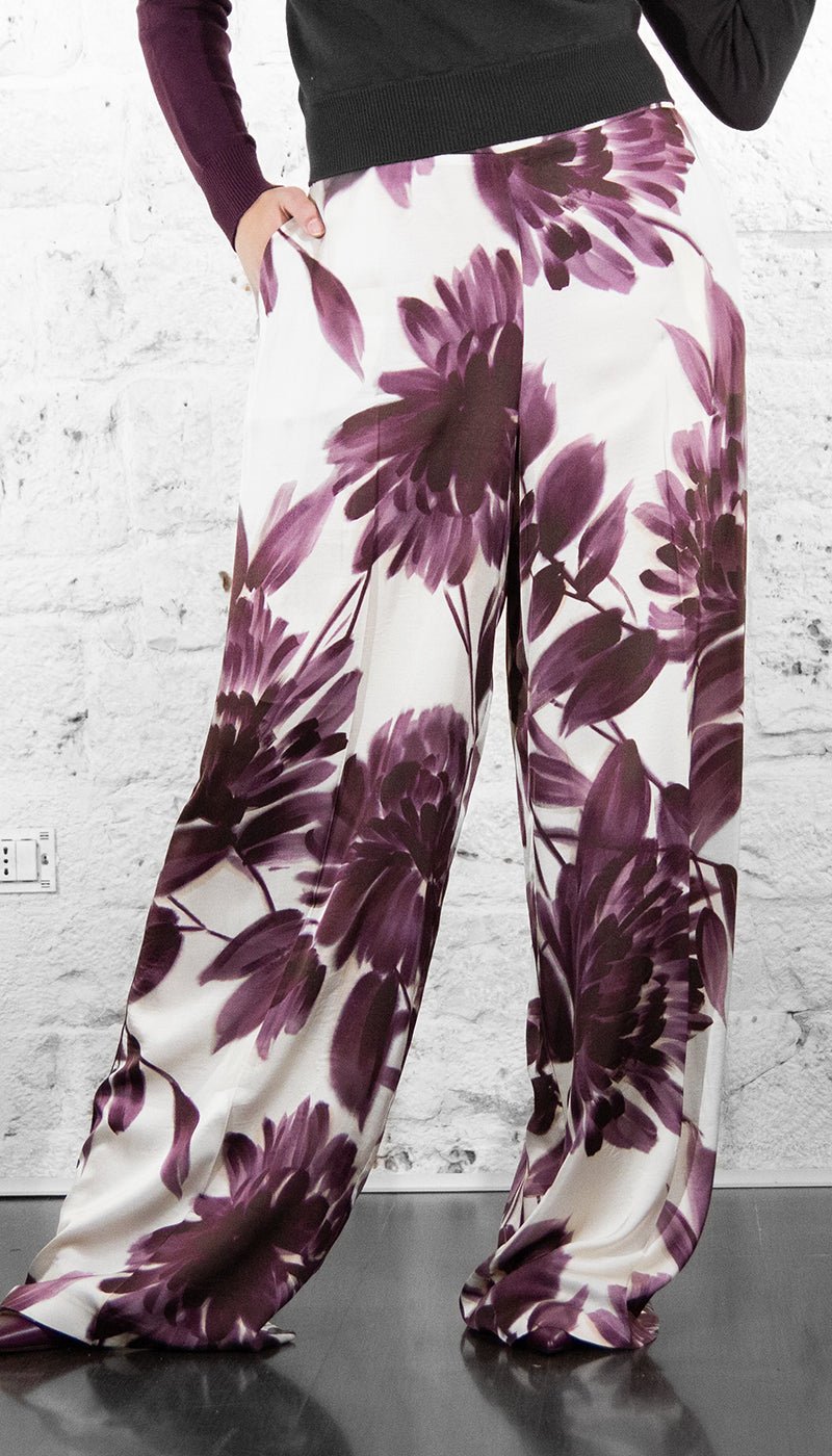 Twinset Pantaloni ampi con stampa a fiori Pantalone Donna - Boutique Luisa Trendy