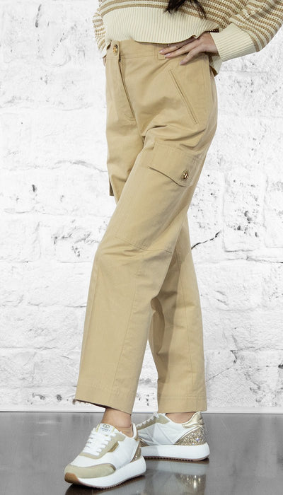 Twinset Pantaloni cargo in gabardine misto cotone Pantalone Donna - Boutique Luisa Trendy