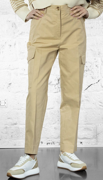 Twinset Pantaloni cargo in gabardine misto cotone Pantalone Donna - Boutique Luisa Trendy