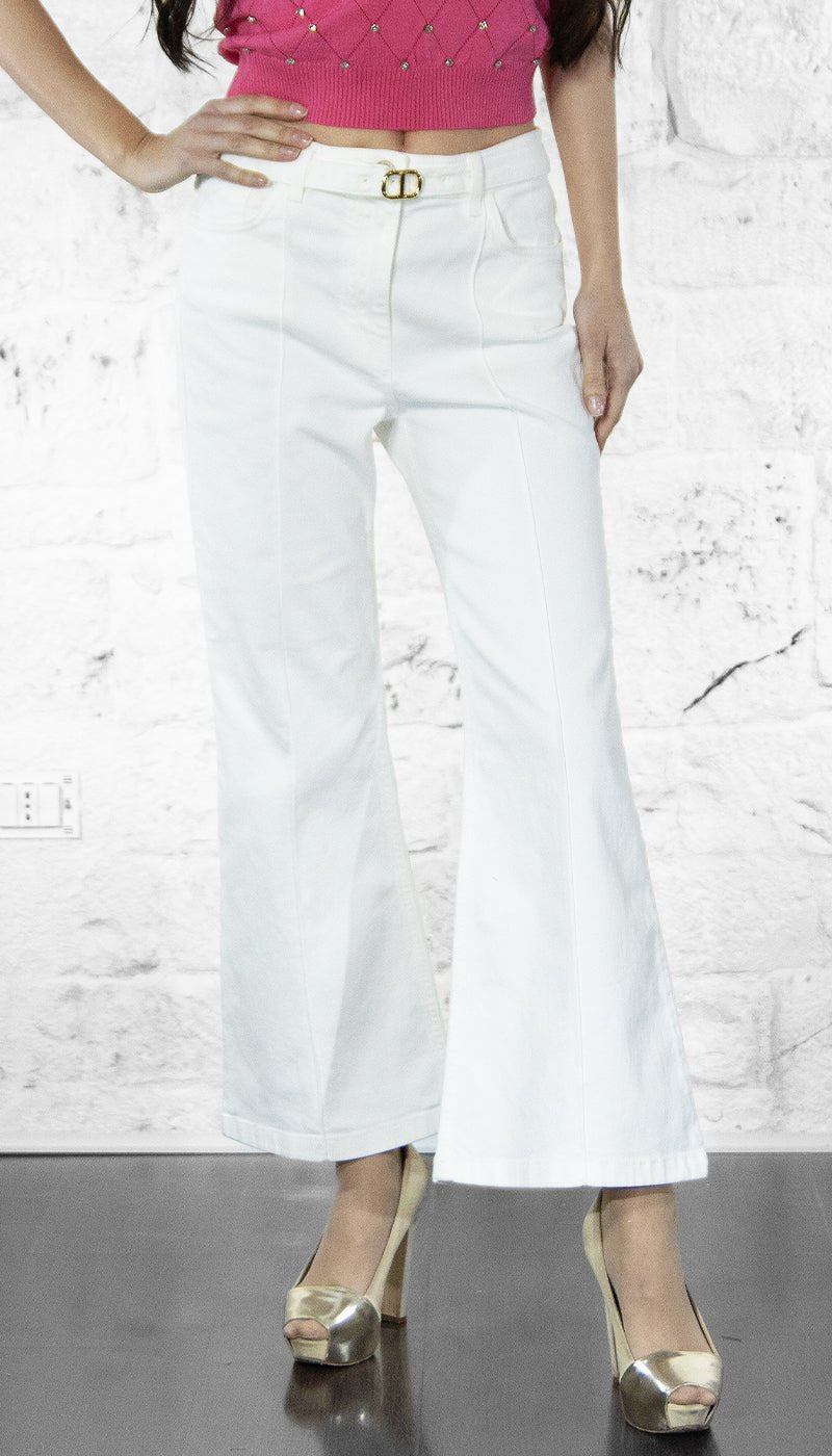 Twinset Pantaloni cropped in bull Jeans - Boutique Luisa Trendy