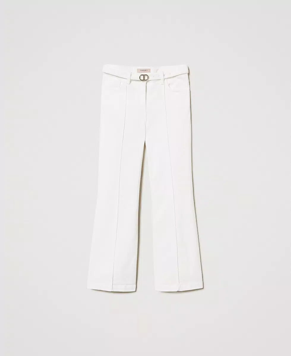 Twinset Pantaloni cropped in bull