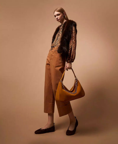 Twinset Pantaloni cropped in bull Pantalone Donna - Boutique Luisa Trendy