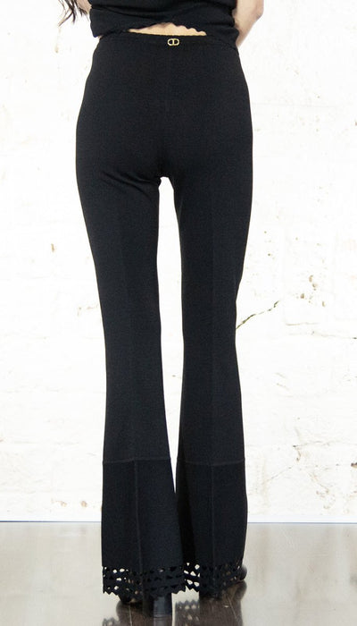 Twinset Pantaloni flare con motivo geometrico Pantalone Donna - Boutique Luisa Trendy