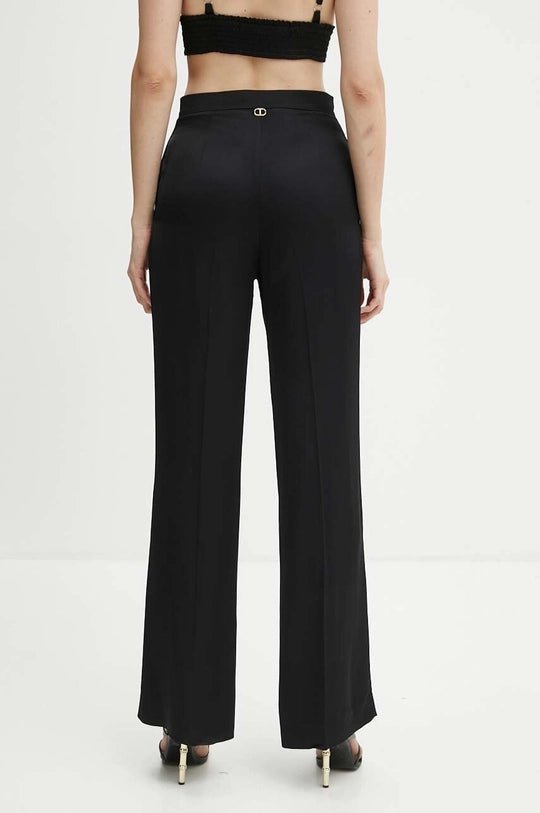 Twinset Pantaloni straight leg in raso Pantalone Donna - Boutique Luisa Trendy