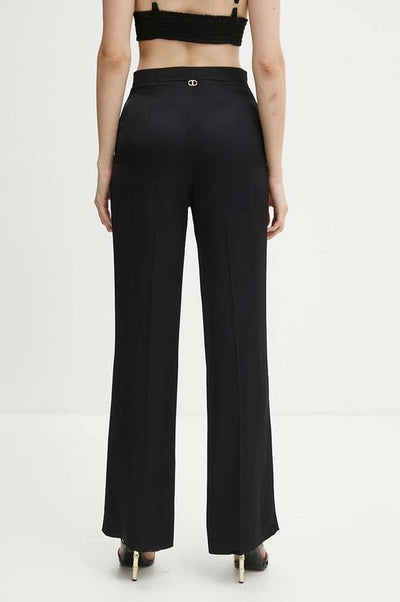 Twinset Pantaloni straight leg in raso Pantalone Donna - Boutique Luisa Trendy