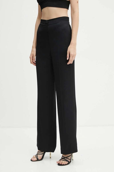 Twinset Pantaloni straight leg in raso