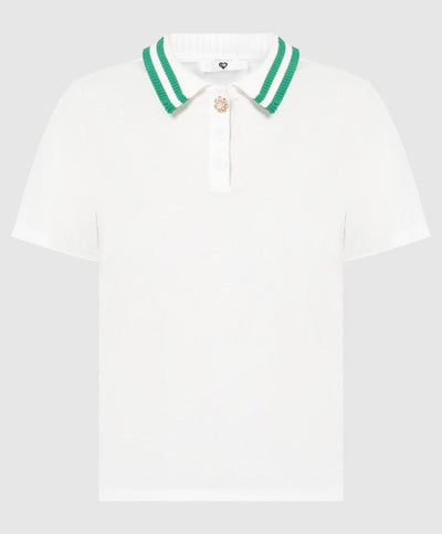 Twinset Polo in cotone con bottone gioiello T-Shirt e top - Boutique Luisa Trendy