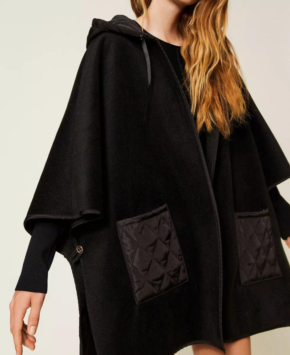 Twinset Poncho in maglia con tasche