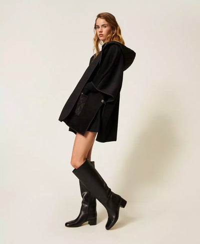 Twinset Poncho in maglia con tasche