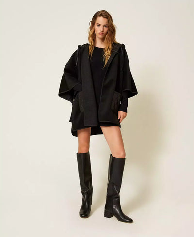 Twinset Poncho in maglia con tasche