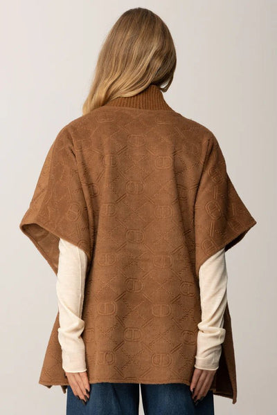 Twinset Poncho in panno con Oval T 252TO5420 Maglie e cardigan Donna - Boutique Luisa Trendy