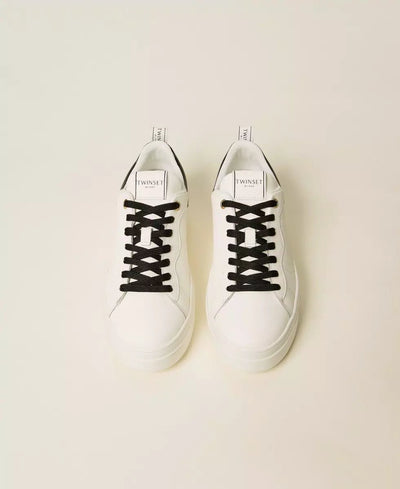 Twinset Sneakers platform in pelle con logo Scarpe - Boutique Luisa Trendy