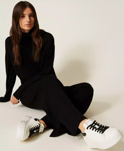 Twinset Sneakers platform in pelle con logo Scarpe - Boutique Luisa Trendy