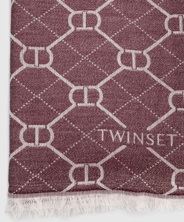 Twinset Stola in viscosa jacquard con Oval T 252TA4210 Sciarpe e foulard - Boutique Luisa Trendy