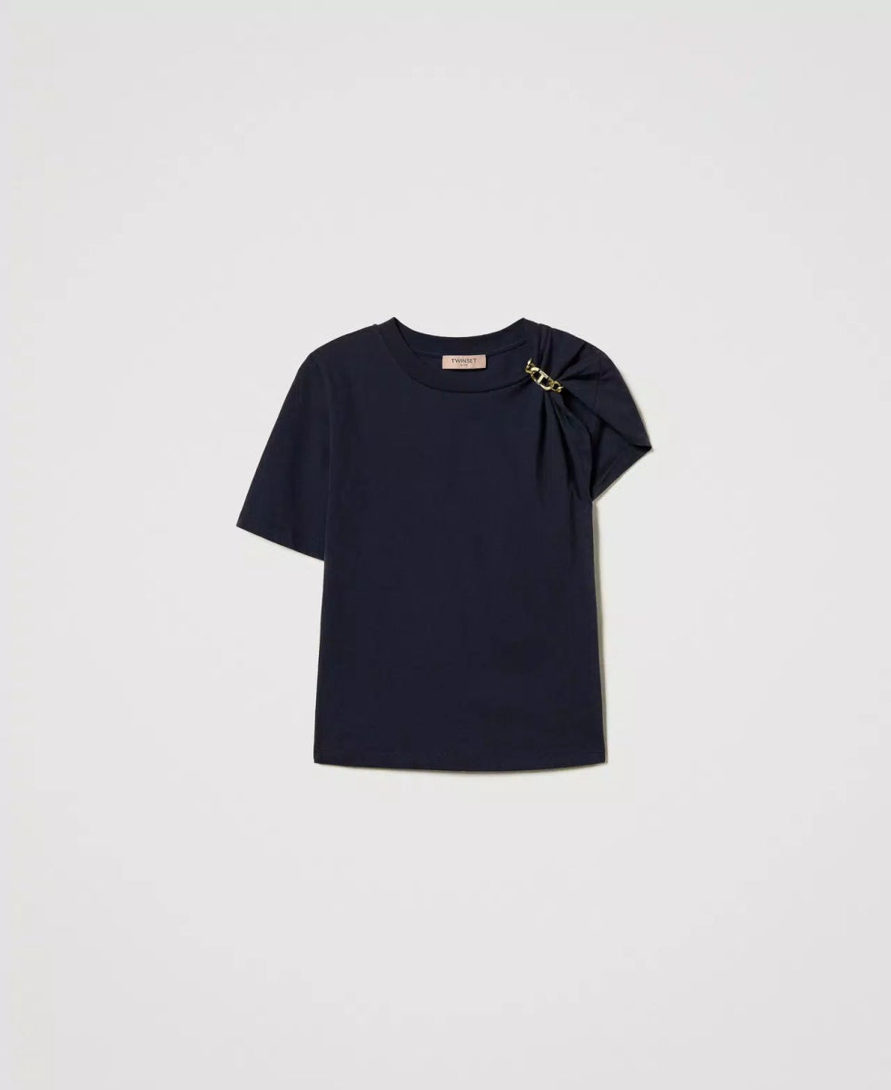 Twinset T-shirt con catena Oval T T-Shirt e top - Boutique Luisa Trendy