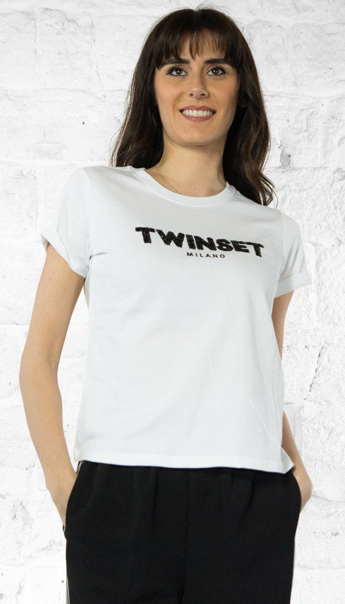 Twinset T-shirt con logo lettering ricamato T-Shirt e top - Boutique Luisa Trendy