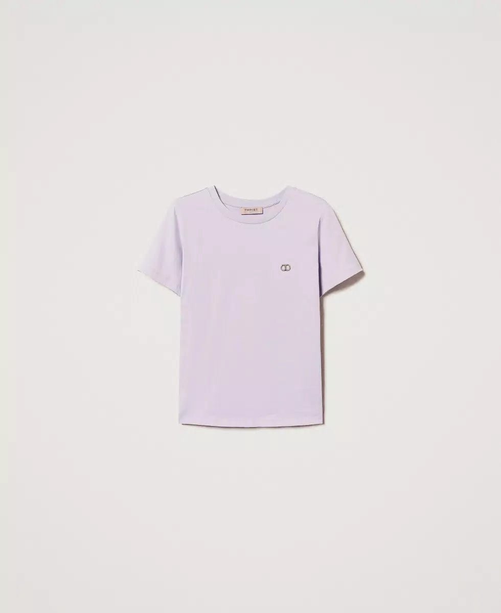 Twinset T-shirt con logo Oval T di strass T-Shirt e top - Boutique Luisa Trendy