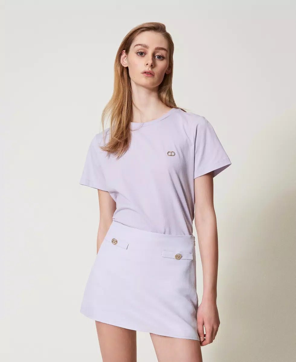 Twinset T-shirt con logo Oval T di strass T-Shirt e top - Boutique Luisa Trendy
