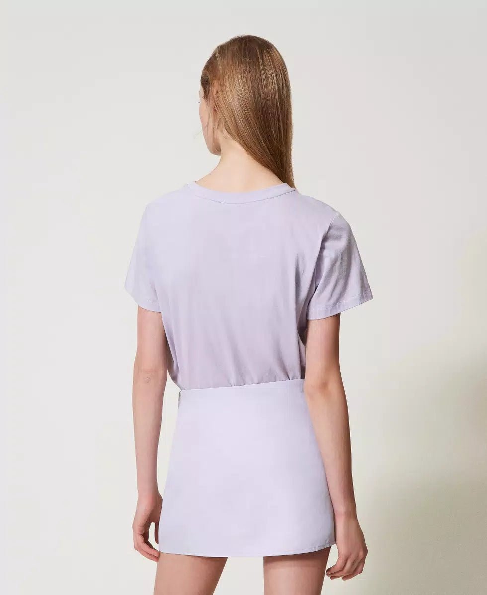 Twinset T-shirt con logo Oval T di strass T-Shirt e top - Boutique Luisa Trendy