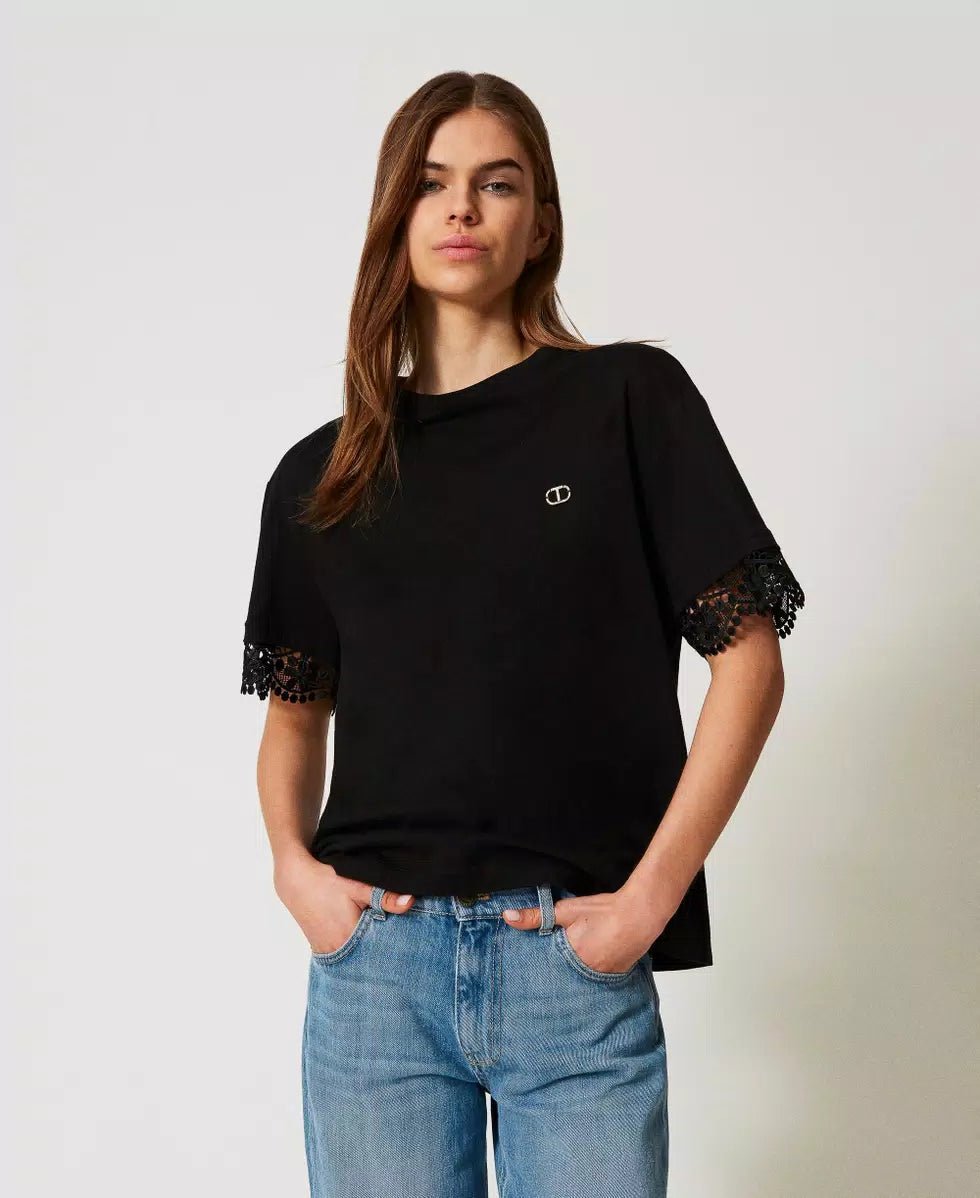 Twinset T-shirt con maniche in pizzo T-Shirt e top - Boutique Luisa Trendy