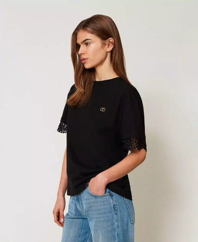 Twinset T-shirt con maniche in pizzo T-Shirt e top - Boutique Luisa Trendy