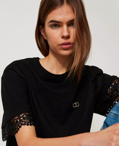 Twinset T-shirt con maniche in pizzo T-Shirt e top - Boutique Luisa Trendy