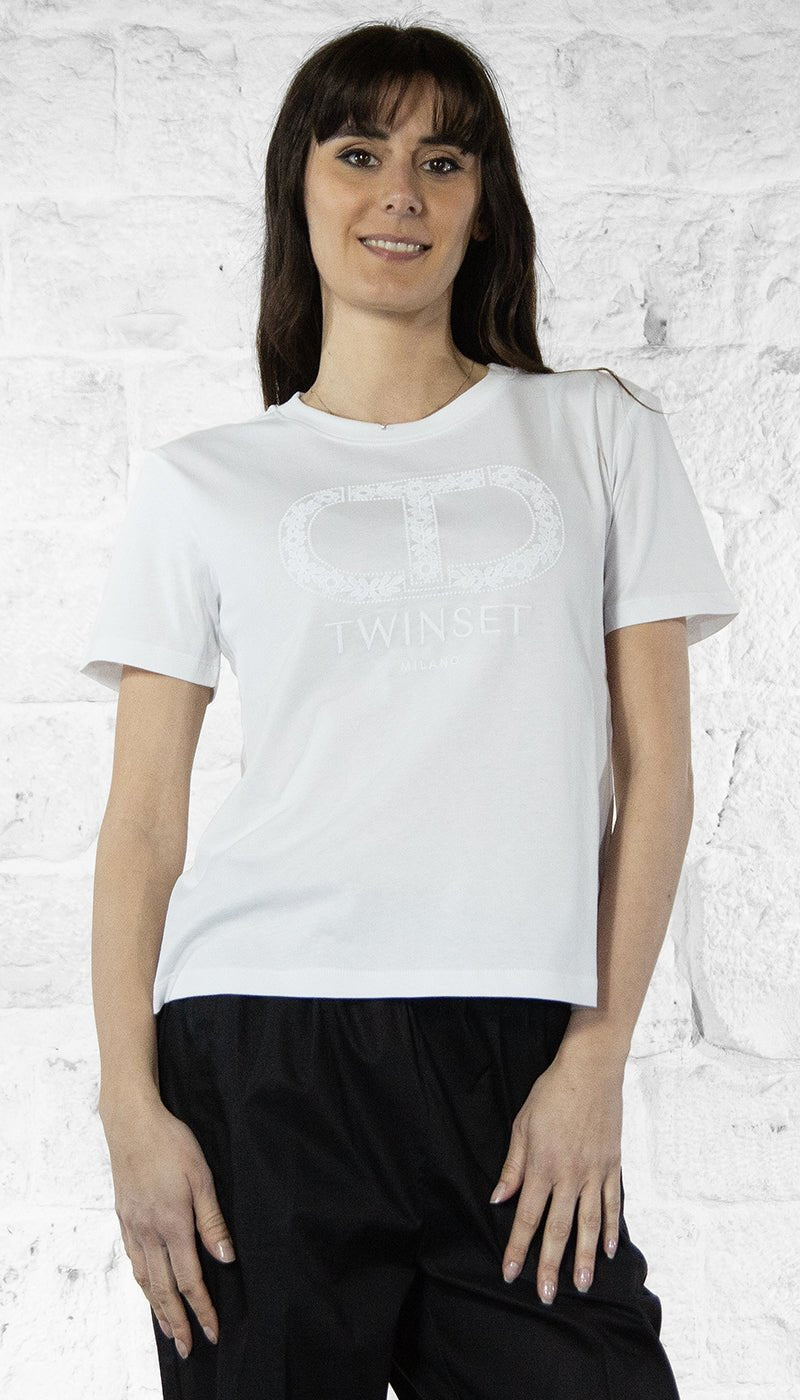 Twinset T-shirt con Oval T ricamato T-Shirt e top - Boutique Luisa Trendy