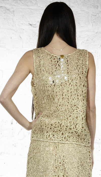Twinset Top crochet lamé T-Shirt e top - Boutique Luisa Trendy
