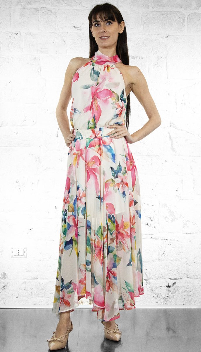 Twinset Top e gonna in georgette con stampa a fiori Tailleur - Boutique Luisa Trendy
