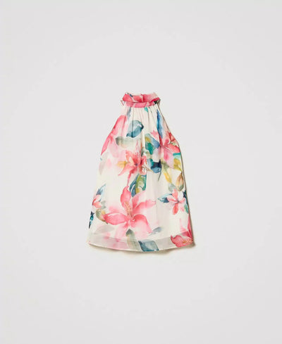 Twinset Top in georgette con stampa a fiori T-Shirt e top - Boutique Luisa Trendy