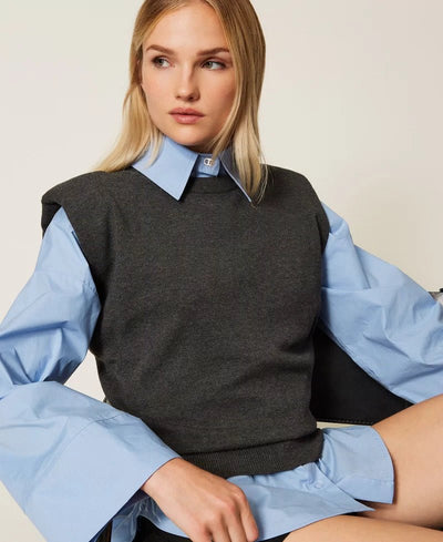 Twinset Top in maglia con maniche ad aletta Maglie e cardigan Donna - Boutique Luisa Trendy