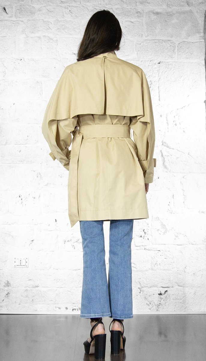 Twinset Trench corto in twill con cintura Capispalla Donna - Boutique Luisa Trendy