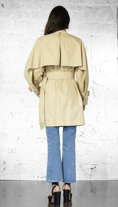Twinset Trench corto in twill con cintura Capispalla Donna - Boutique Luisa Trendy