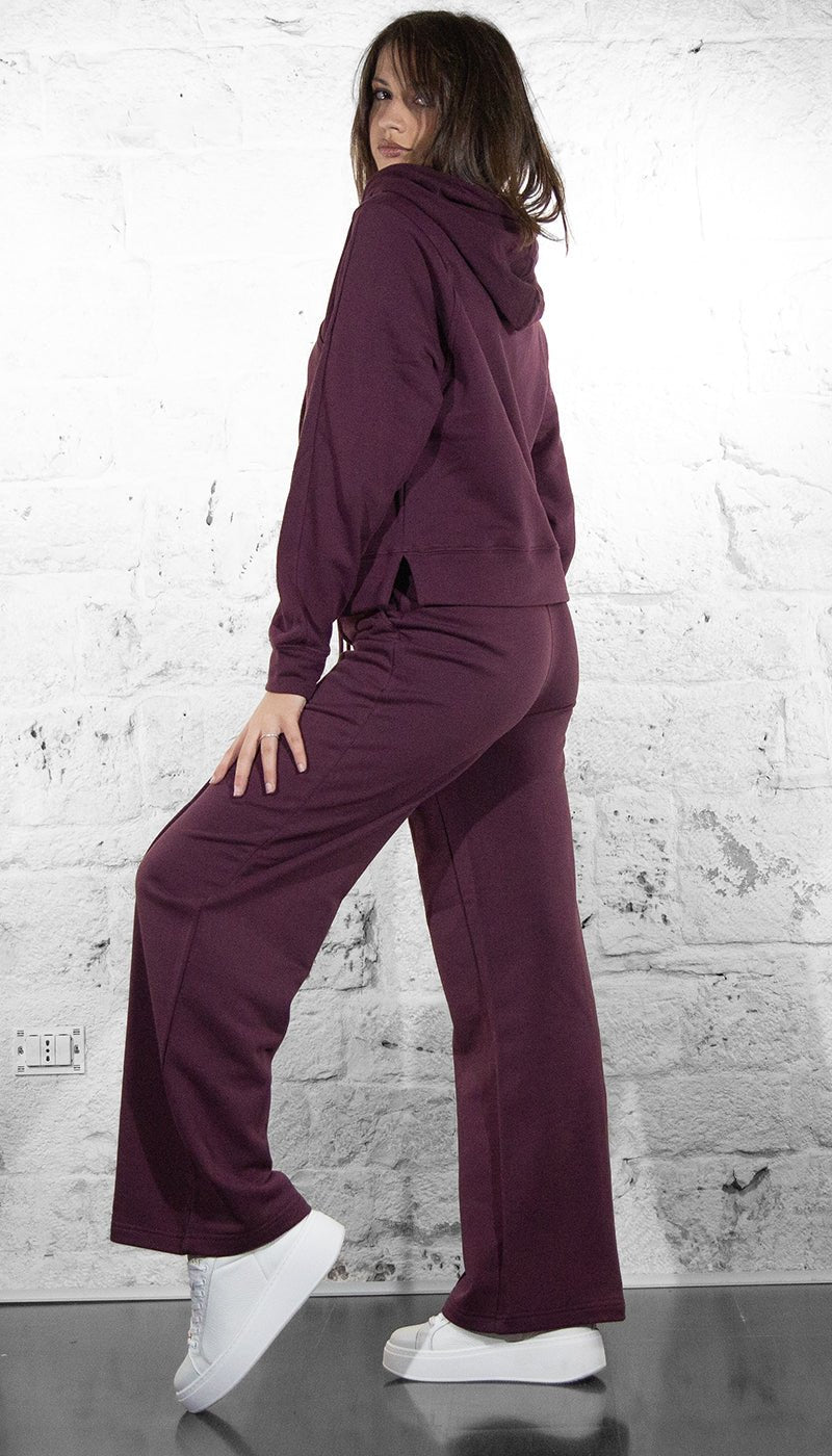 Twinset Tuta bordeaux in cotone 252TP2681 Felpa - Boutique Luisa Trendy