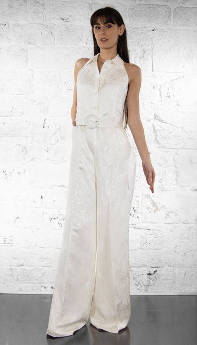 Twinset Tuta pantalone palazzo in viscosa e lino 251TT2170 Vestiti - Boutique Luisa Trendy