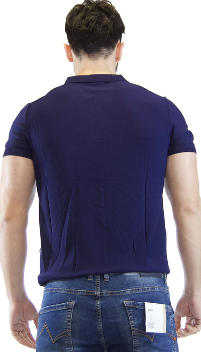 Gaudì Polo blu in maglia. 111GU53015 (6555976401031)