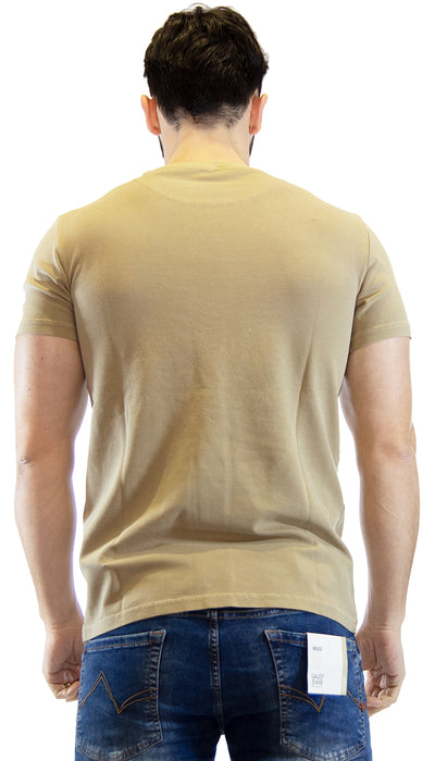 Manuel Ritz T-shirt beige in piquet tinto capo. 3032M561T_213304 (6555989573767)