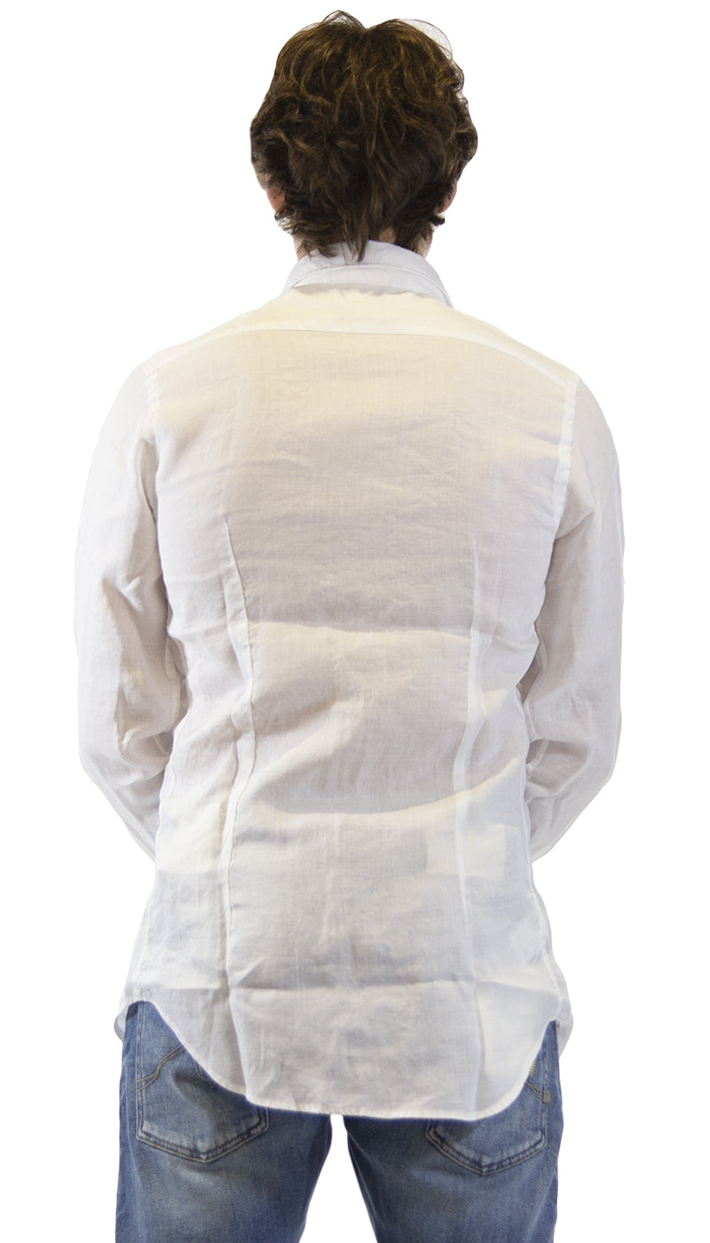 Havana & Co Camicia bianca in lino. H4876PW/C5074LT (6560783564935)