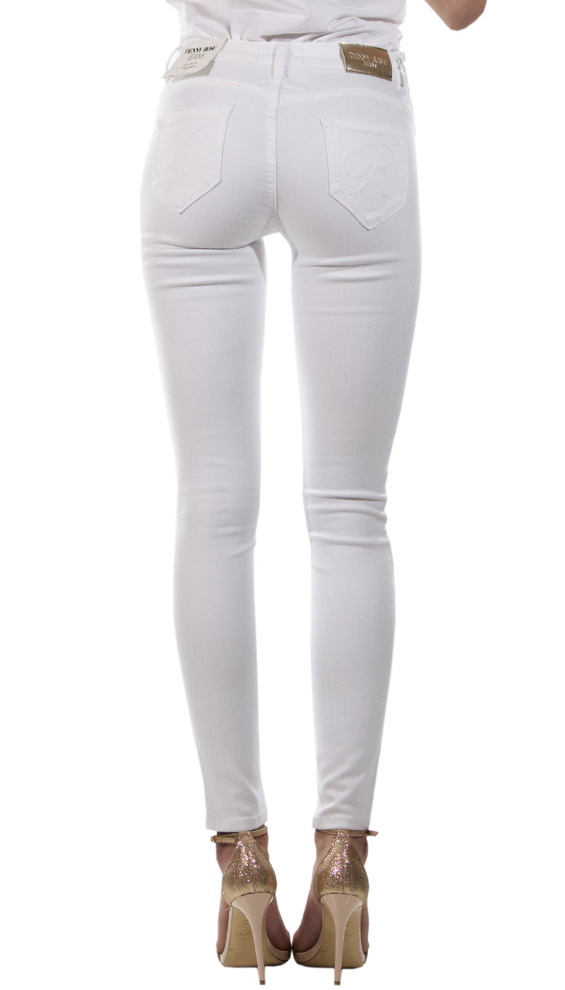 Denny Rose Jeans Jeans bianco con fondo a sigaretta. 111ND25006_2124 (6543450374279)