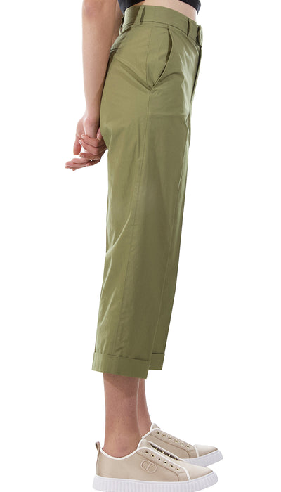 Twinset Milano Pantalone in popeline a vita alta. 191TT2232 (6581680078983)